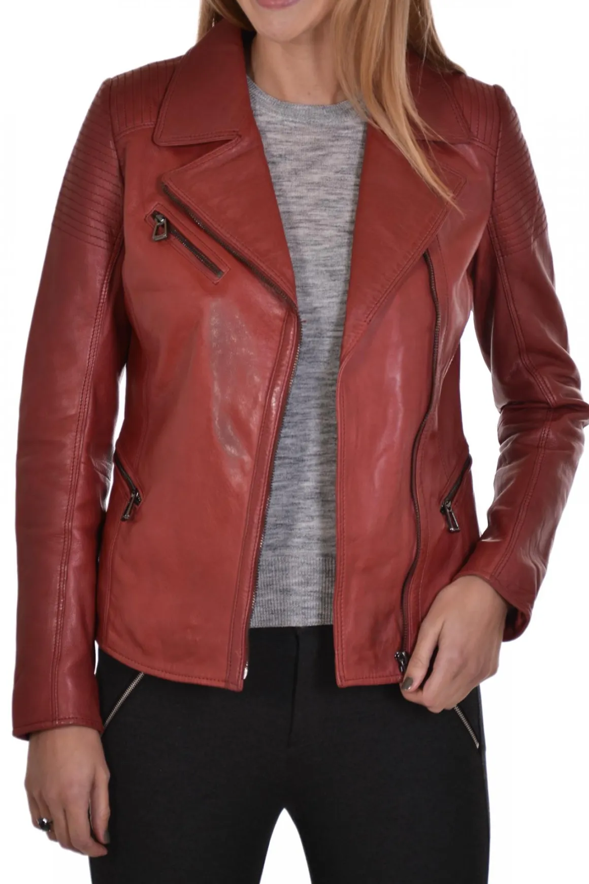 Blouson Femme Rose Garden Missouri Lamb Ruby Dark Red