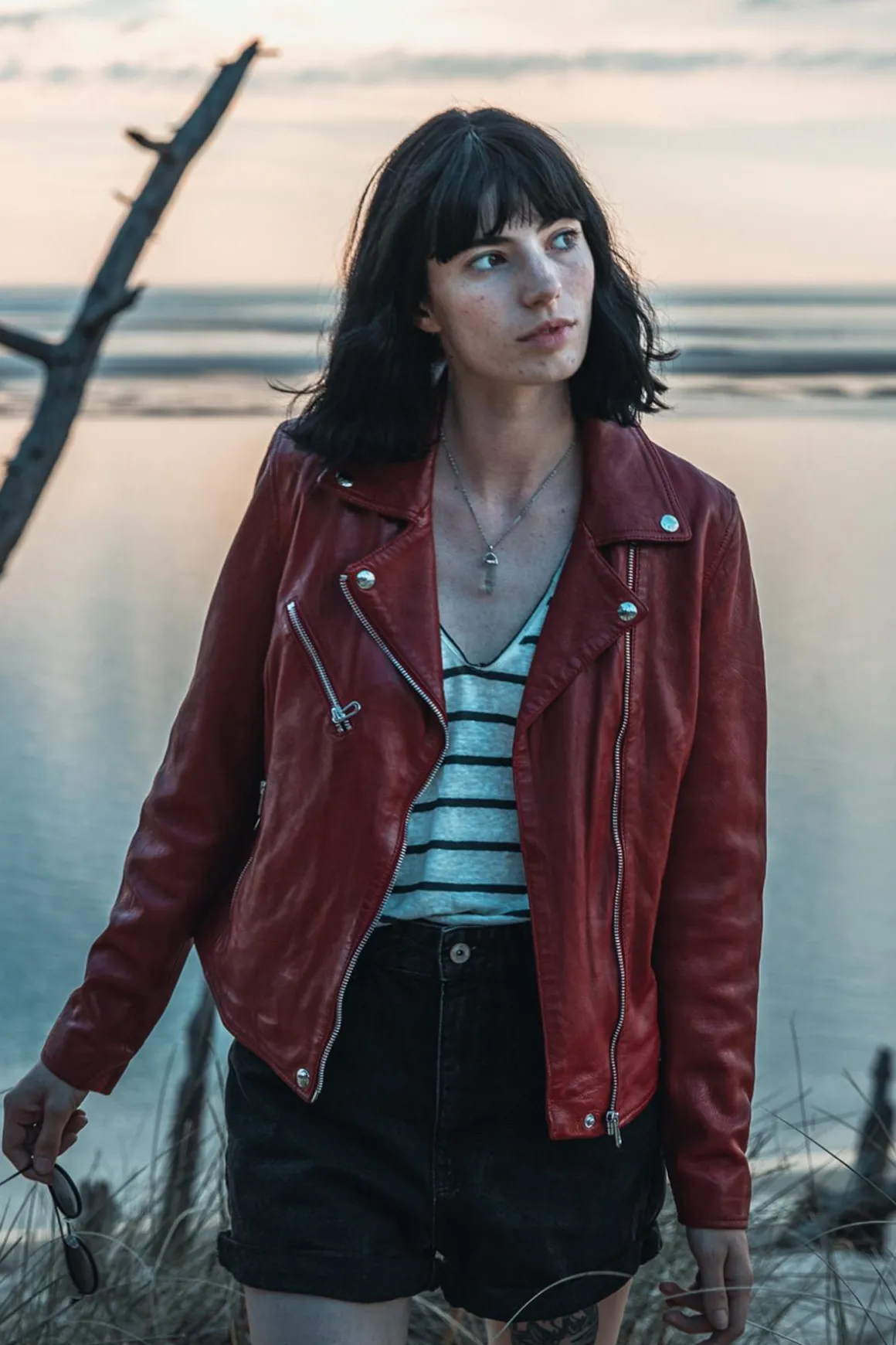 Blouson Femme Rose Garden Olympe Lamb Vita Red Chili