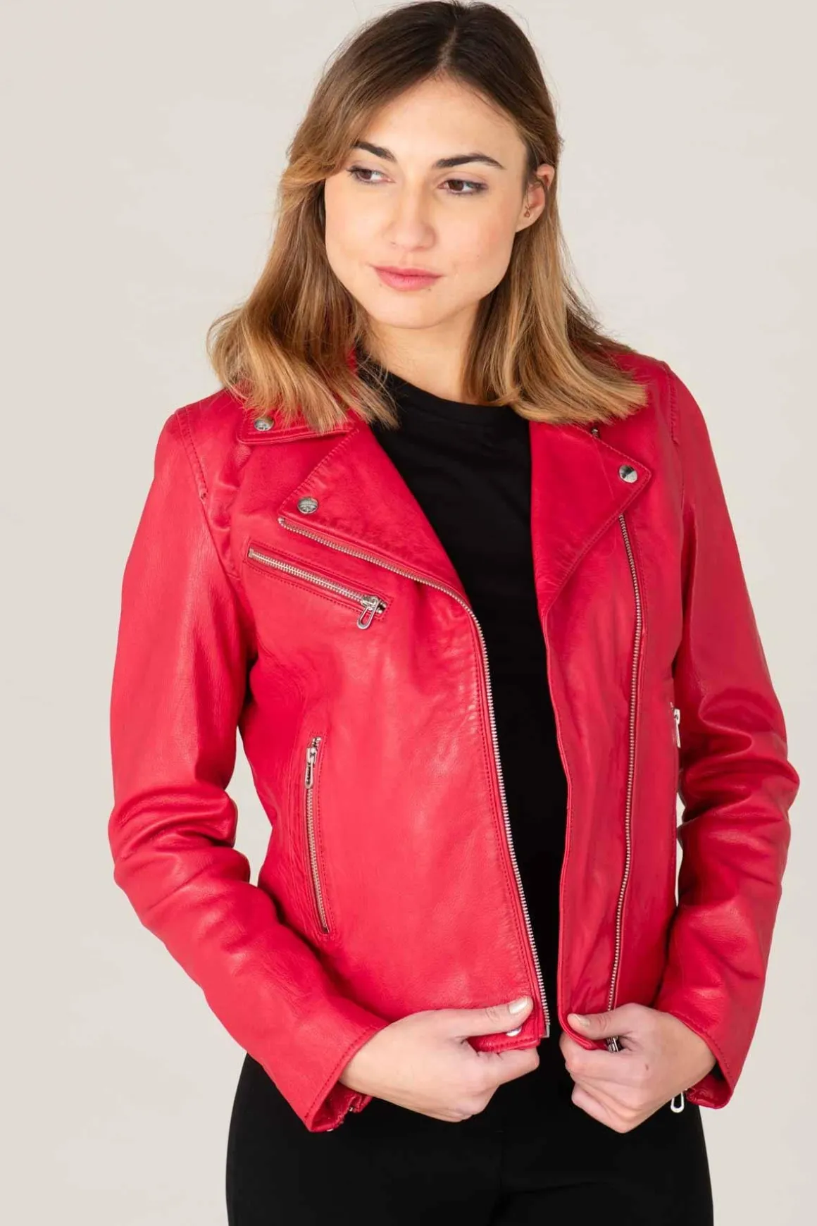 Blouson Femme Rose Garden Olympe Lamb Vita Framboise