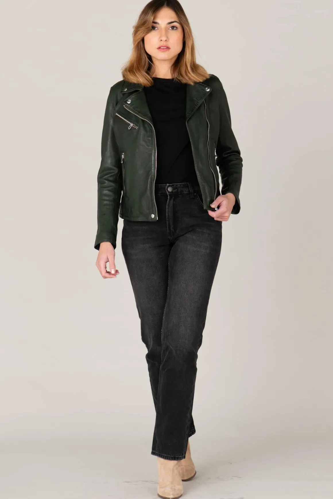 Blouson Femme Rose Garden Olympe Lamb Vita Khaki
