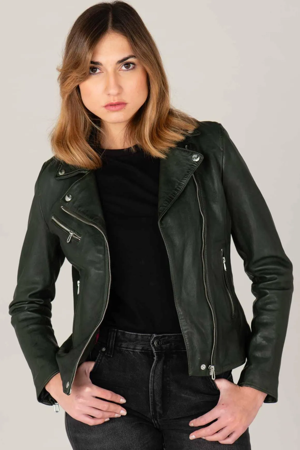 Blouson Femme Rose Garden Olympe Lamb Vita Khaki