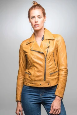 Blouson Femme Rose Garden Panema Lamb Castel Spicy Mustard Zz10