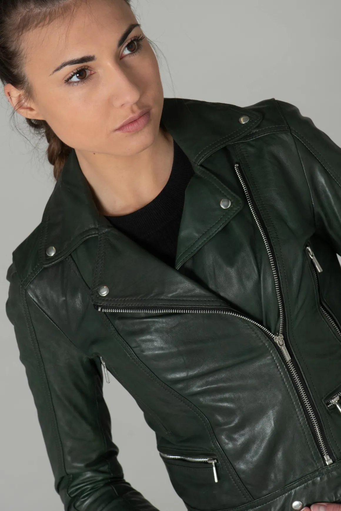 Blouson Femme Rose Garden Panema Lamb Castel Dark Green Zz10