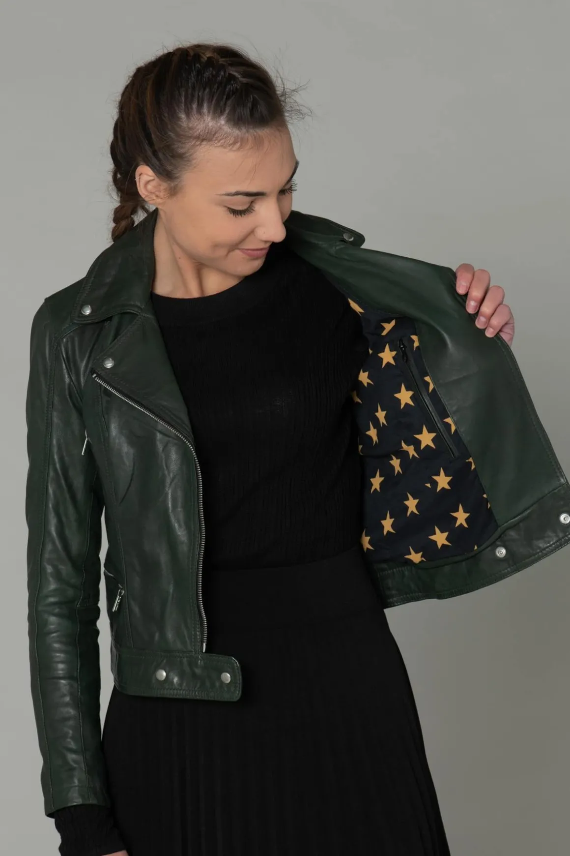 Blouson Femme Rose Garden Panema Lamb Castel Dark Green Zz10