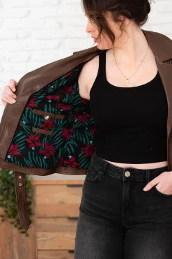 Blouson Femme Rose Garden Paula Lamb Vita Bison