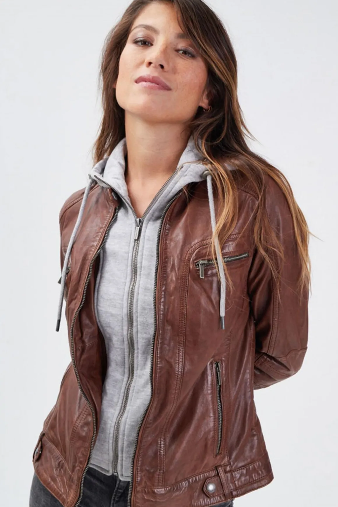 Blouson Femme Rose Garden Silene Hood Sheep Aosta Bison