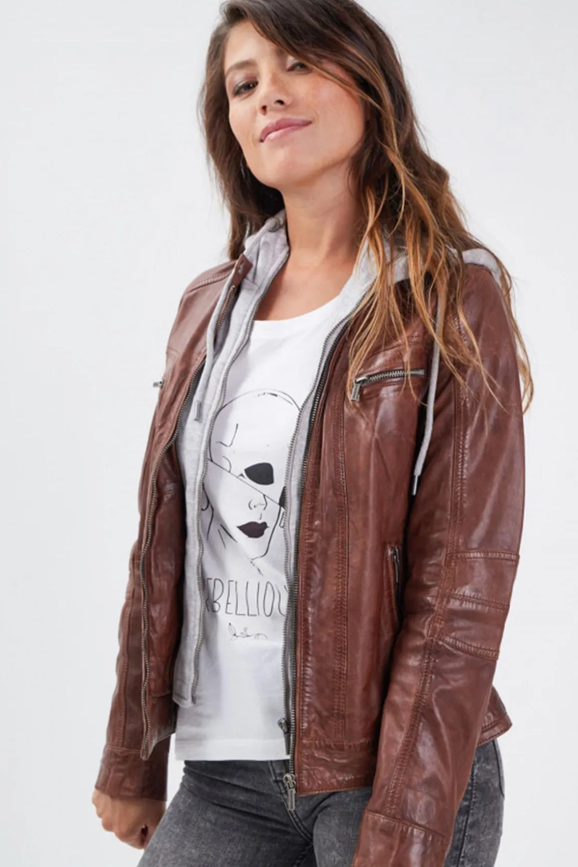 Blouson Femme Rose Garden Silene Hood Sheep Aosta Bison