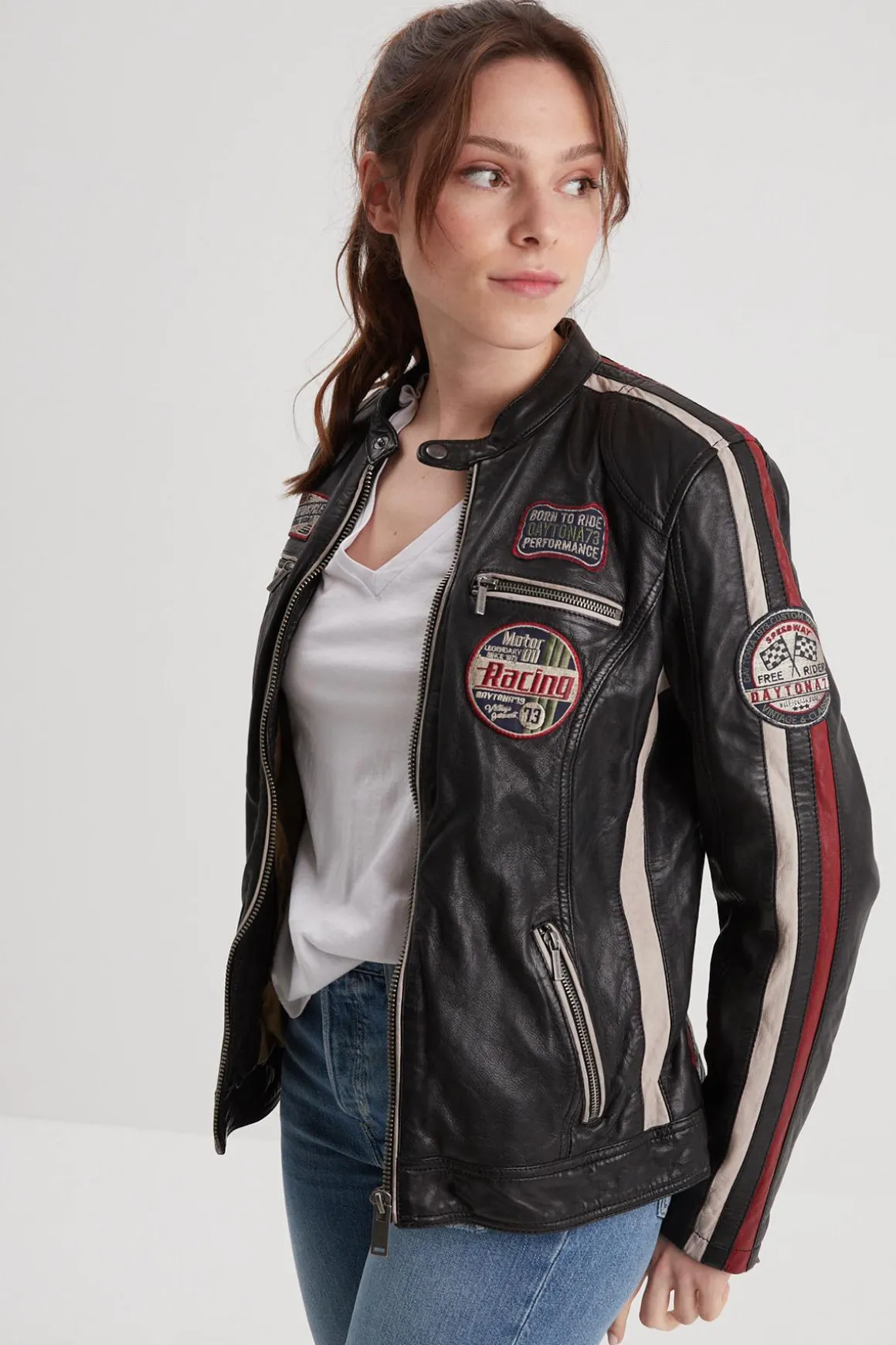 Blouson Femme Rose Garden Soline Lamb Vita Black