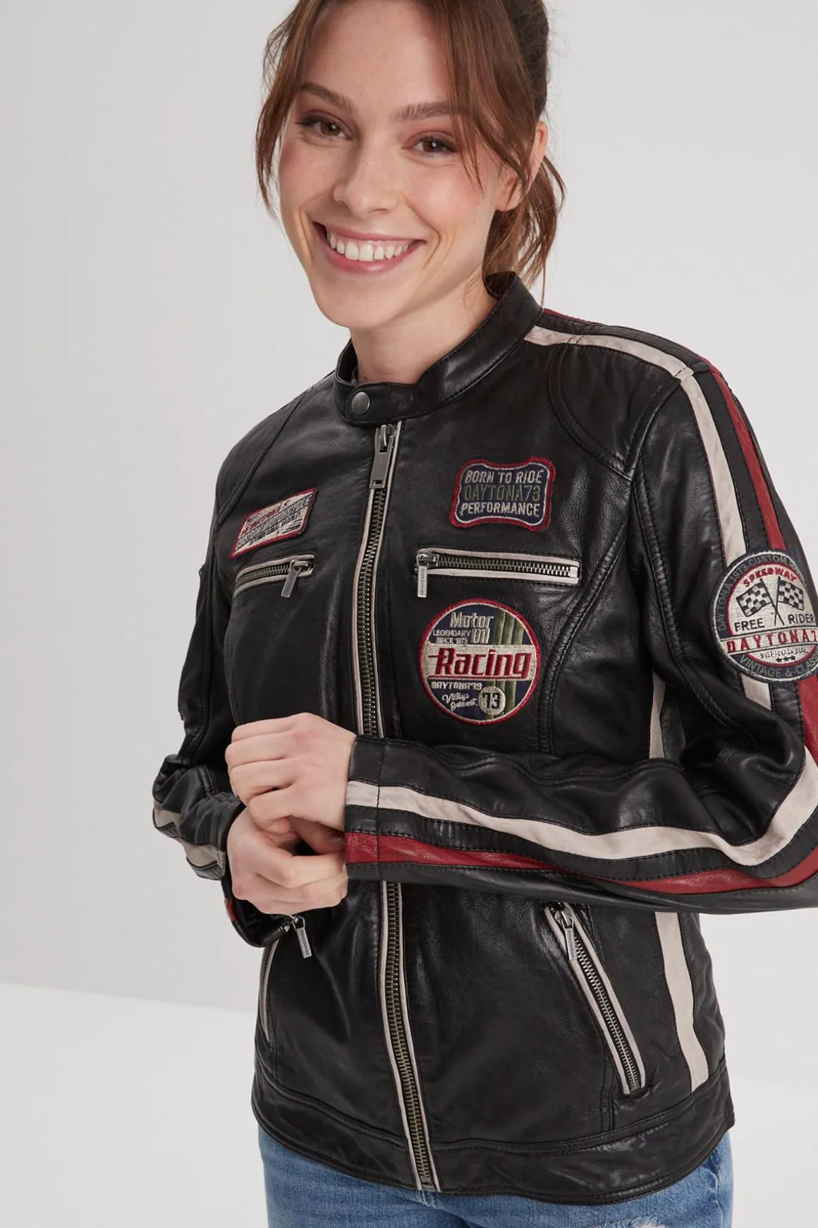 Blouson Femme Rose Garden Soline Lamb Vita Black