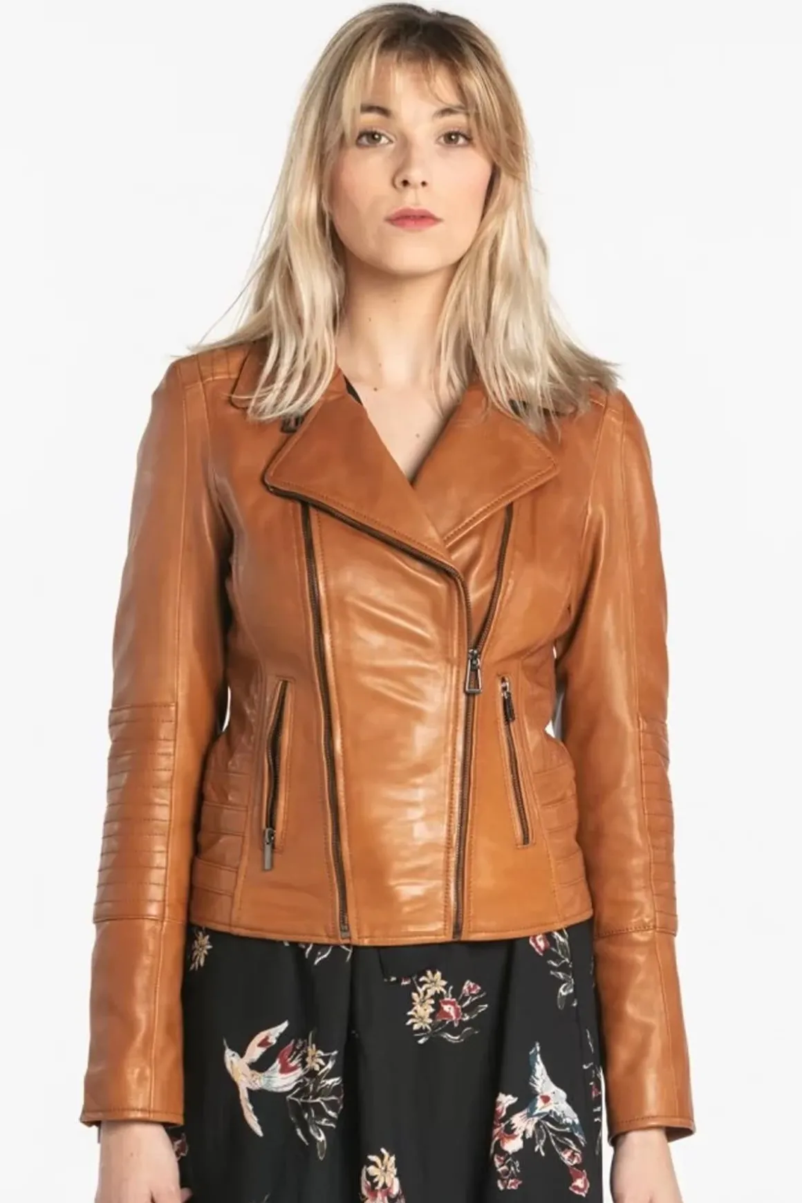 Blouson Femme Rose Garden Tempa Lamb Ruby Cognac
