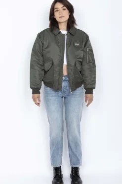 Blouson Femme Schott Danwrs Sage Kaki