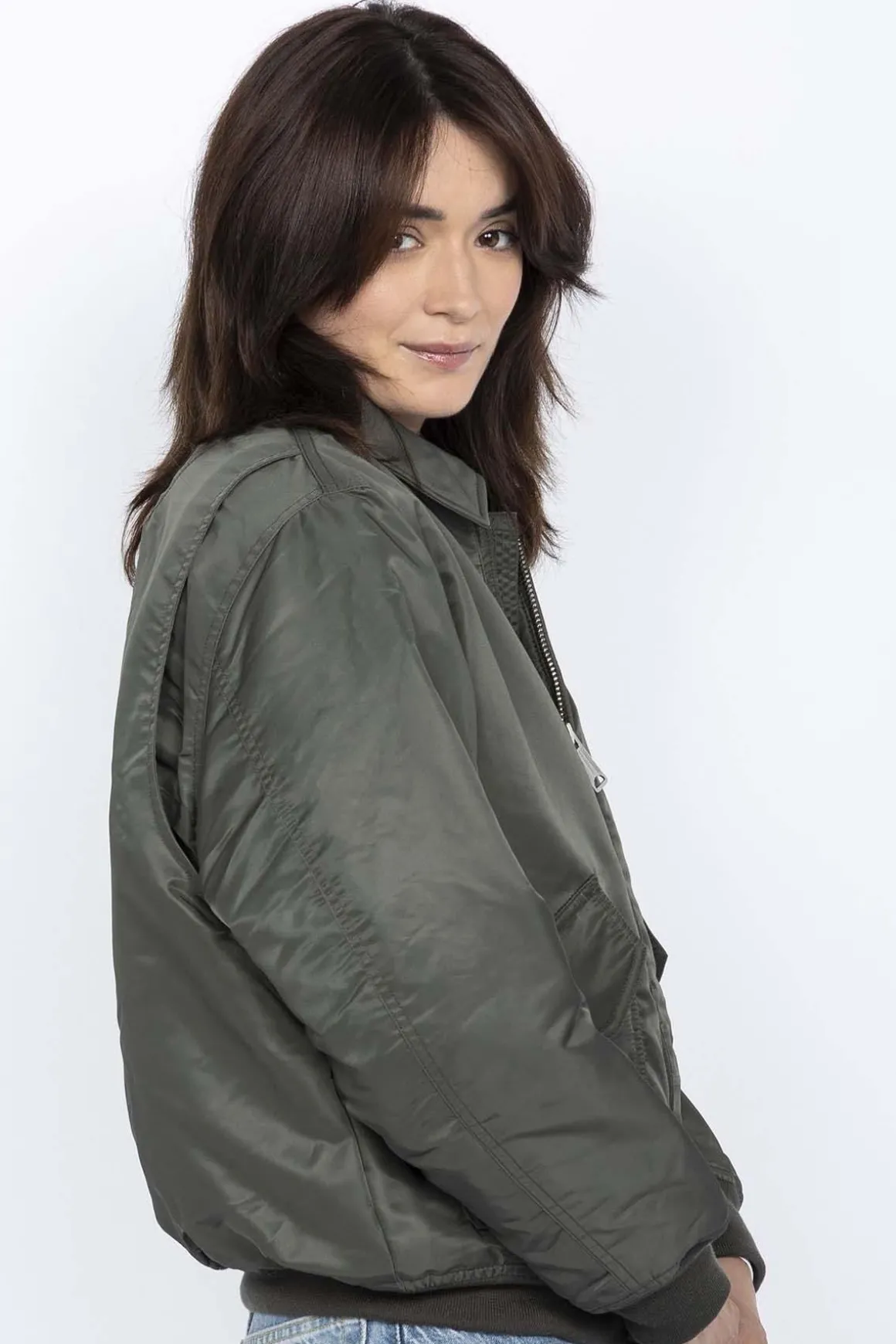Blouson Femme Schott Danwrs Sage Kaki