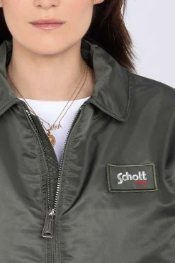 Blouson Femme Schott Danwrs Sage Kaki