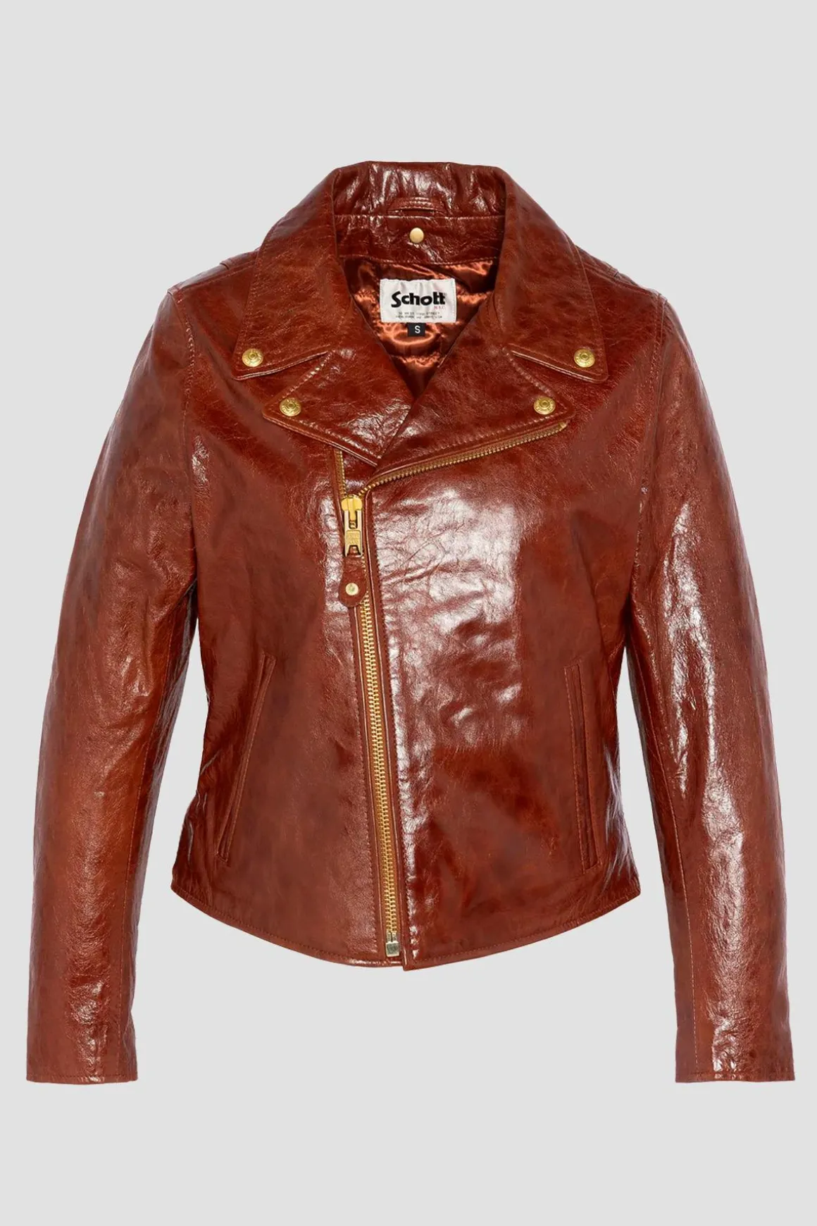Blouson Femme Schott Lcwaxelle Brown