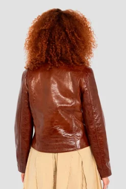 Blouson Femme Schott Lcwaxelle Brown