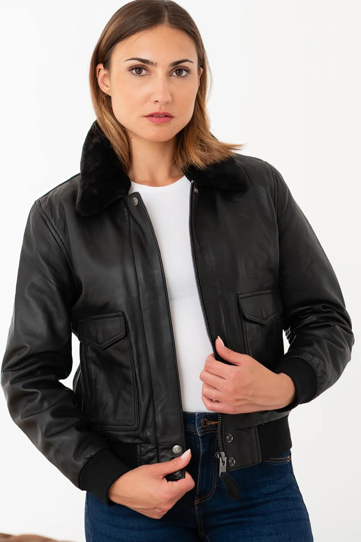 Blouson Femme Schott Lcw9185 Black
