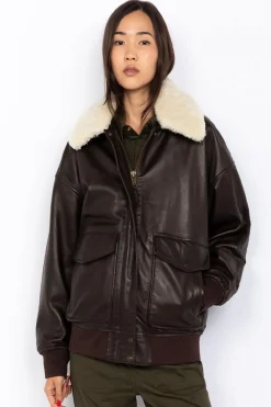 Blouson Femme Schott Lcwdaisy2 Brown