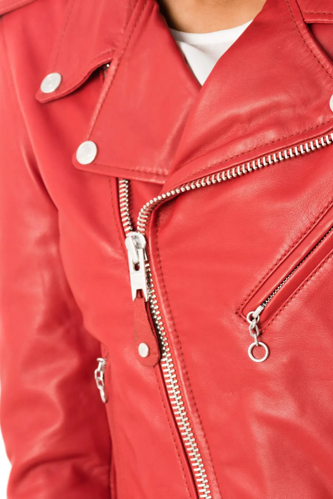Blouson Femme Schott Lcw1601D Red