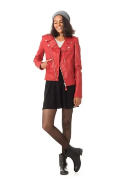 Blouson Femme Schott Lcw1601D Red