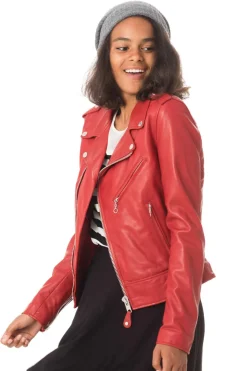 Blouson Femme Schott Lcw1601D Red