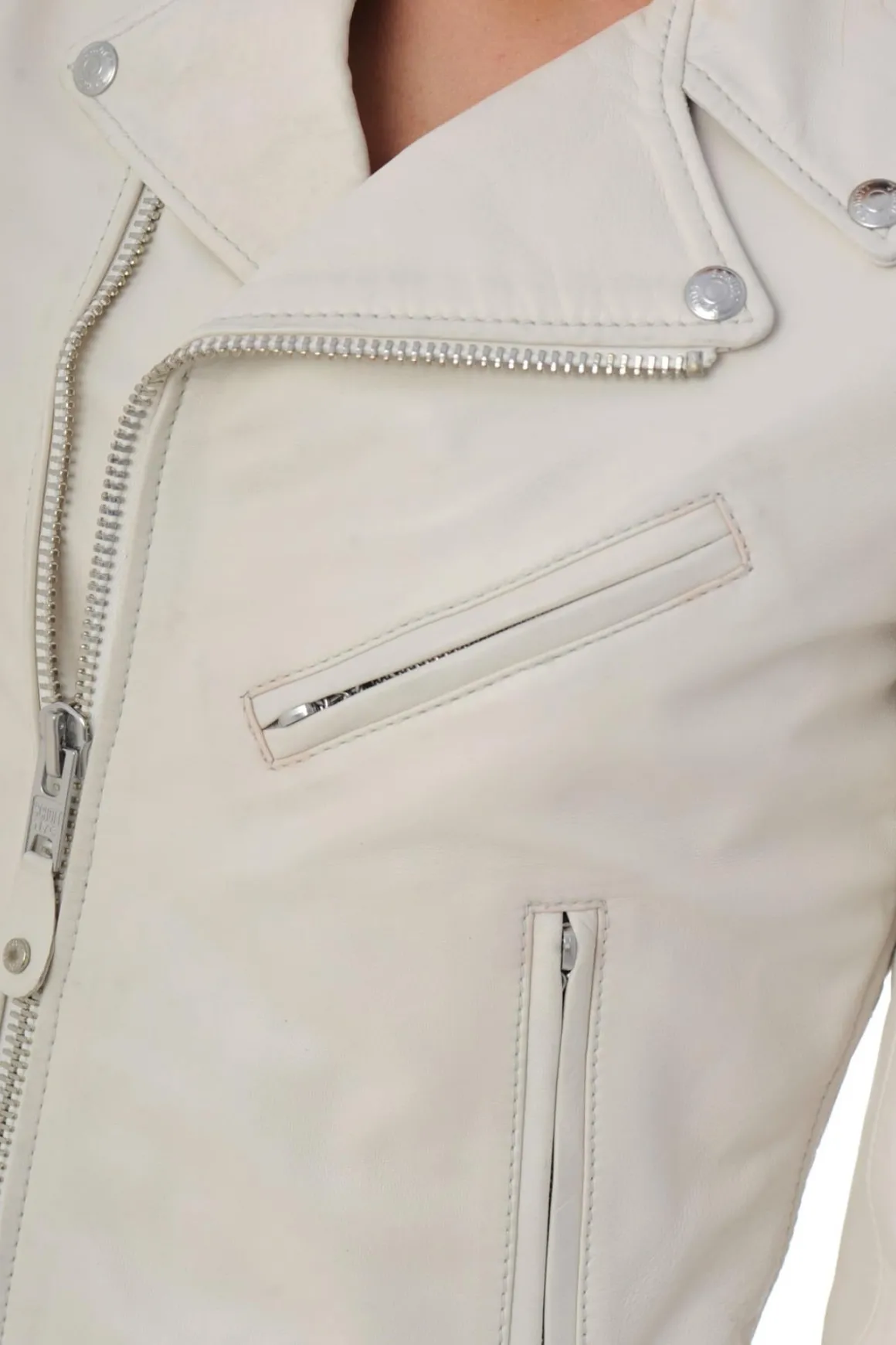 Blouson Femme Schott Lcw1601D White