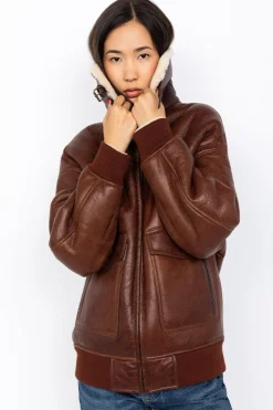 Blouson Femme Schott Lcwelisa Moka