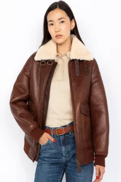 Blouson Femme Schott Lcwelisa Moka