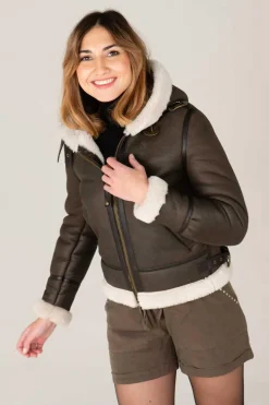 Blouson Femme Schott Lcw1257H Dark Brown