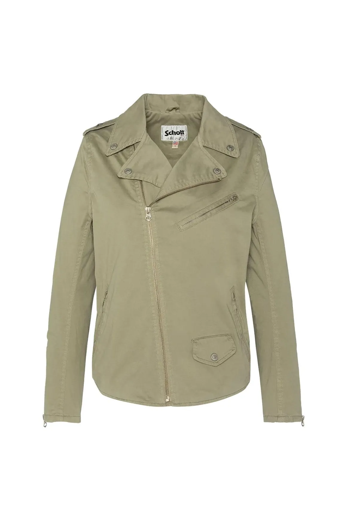 Blouson Femme Schott Perf1637Wx Light Kaki