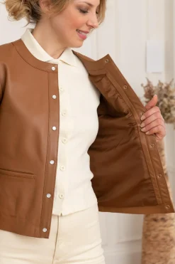 Blouson Femme Serge Pariente Caroline Cognac