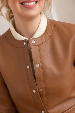Blouson Femme Serge Pariente Caroline Cognac