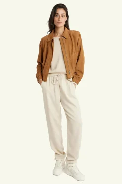 Blouson Femme Serge Pariente Clotilde Goat Suede Cognac