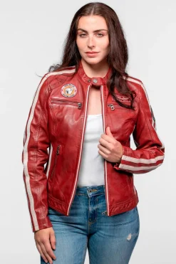 Blouson Femme Von Dutch Roadie Von Sheep Atlas Veg Red