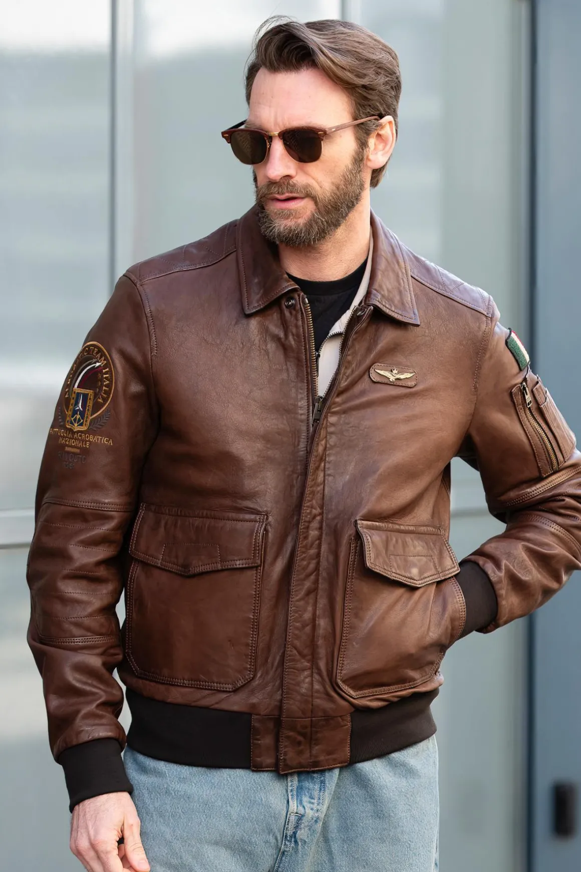 Blouson Homme Aeronautica Militare Pn0963U100839 00048 Tabacco