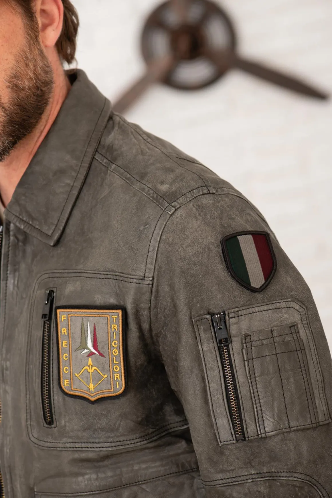 Blouson Homme Aeronautica Militare Pn5047Pl00300 00014 Fumo