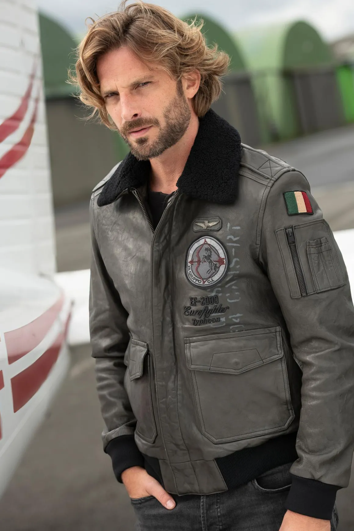 Blouson Homme Aeronautica Militare Pn953Pl147 00010 Antracite