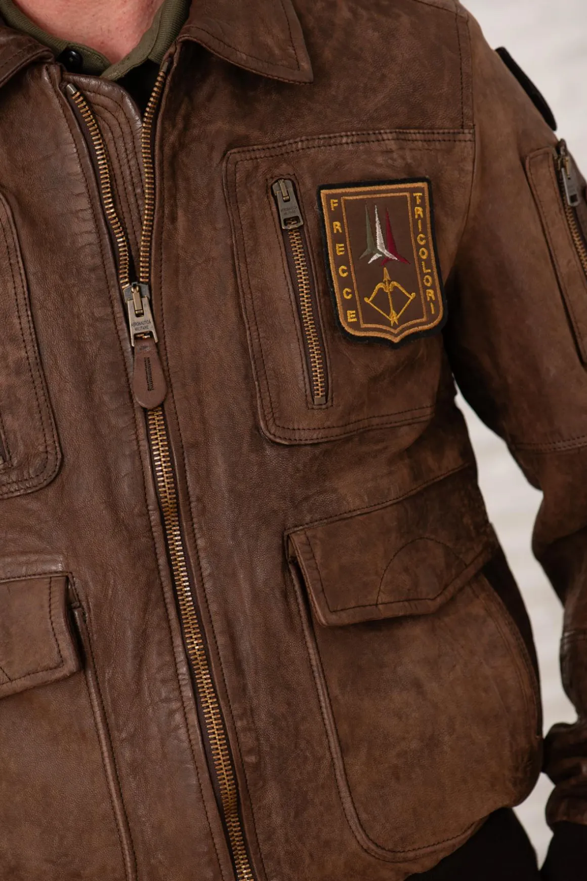 Blouson Homme Aeronautica Militare Pn5047Pl00300 00083 Marrone