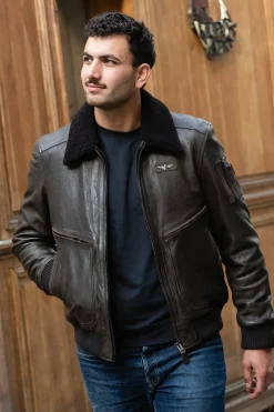 Blouson Homme Aeronautica Militare Pn0964U100839 00097 Marrone Scuro