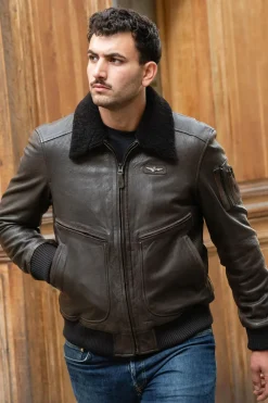 Blouson Homme Aeronautica Militare Pn0964U100839 00097 Marrone Scuro