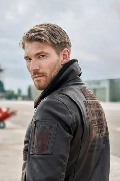 Blouson Homme Aeronautica Militare Pn0964U100839 00097 Marrone Scuro