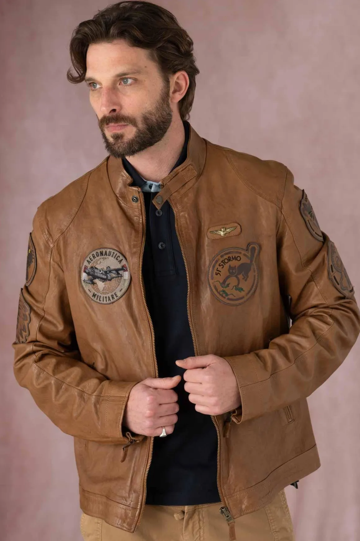 Blouson Homme Aeronautica Militare Pn5037Pl147 00006 Cuoio