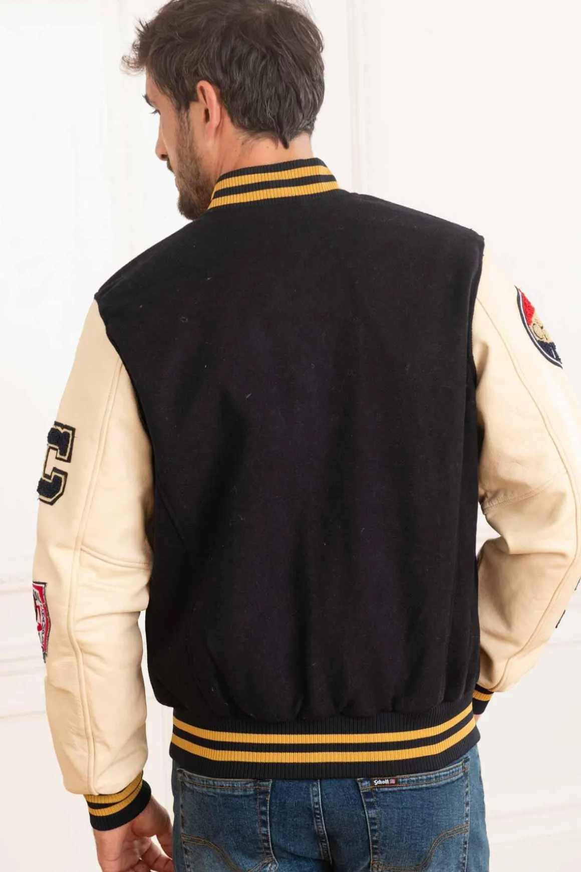 Blouson Homme American College Ac-17 Navy Beige