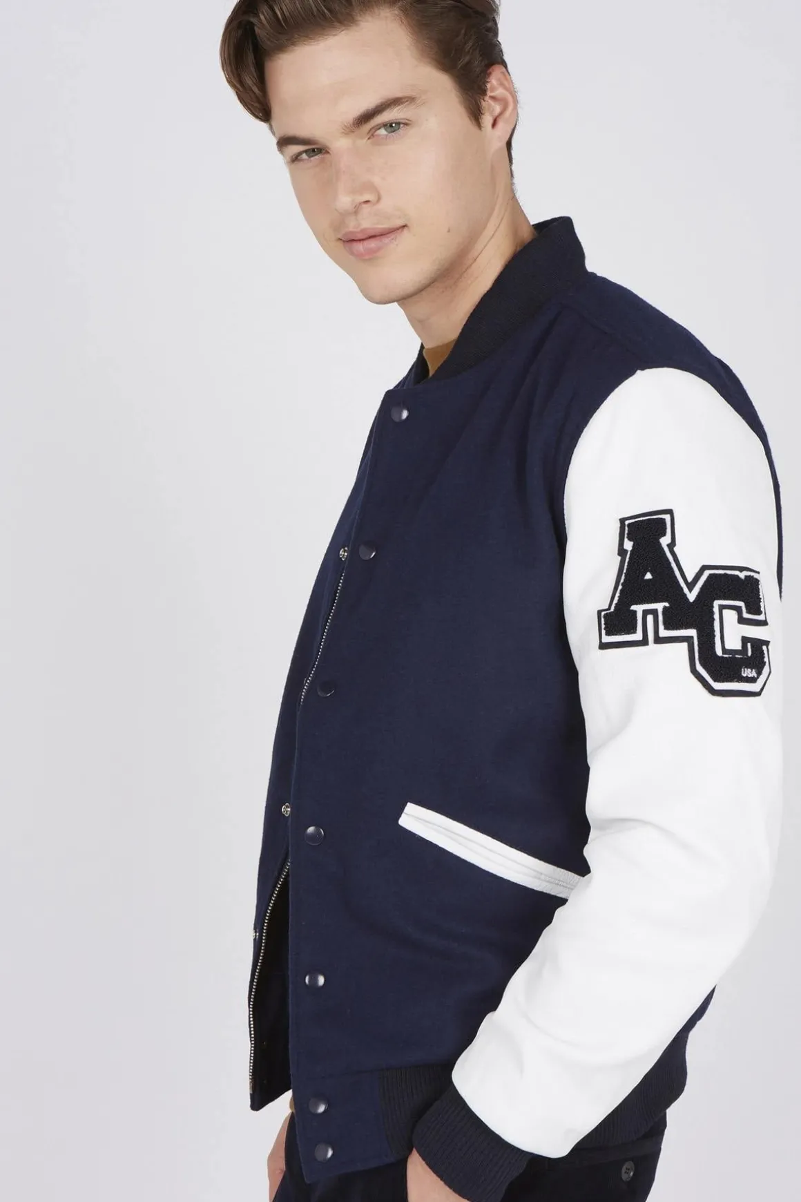 Blouson Homme American College Ref 70 Navy/White