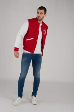 Blouson Homme American College Ref 71 Red/White