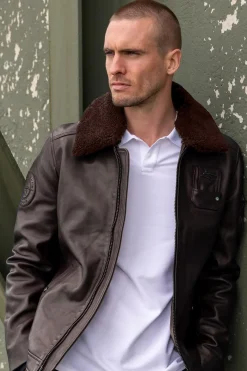 Blouson Homme Armée De L'air Et De L'espace Jet Atlas Brown
