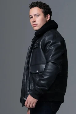 Blouson Homme Armée De L'air Et De L'espace Pilot Atlas Black