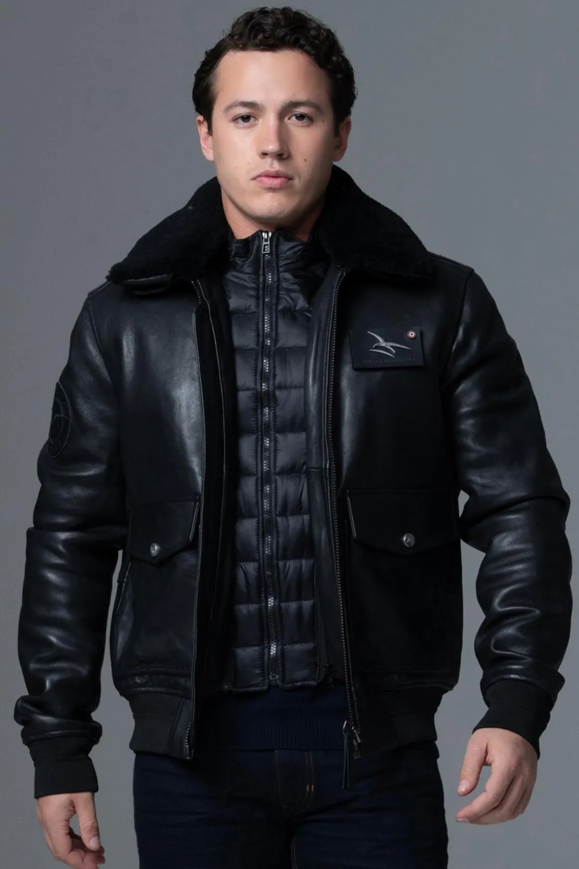 Blouson Homme Armée De L'air Et De L'espace Pilot Atlas Black