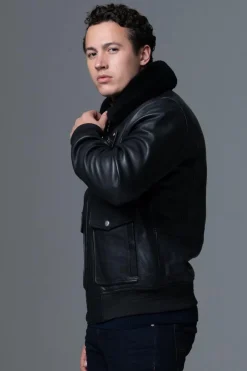 Blouson Homme Armée De L'air Et De L'espace Pilot Atlas Black