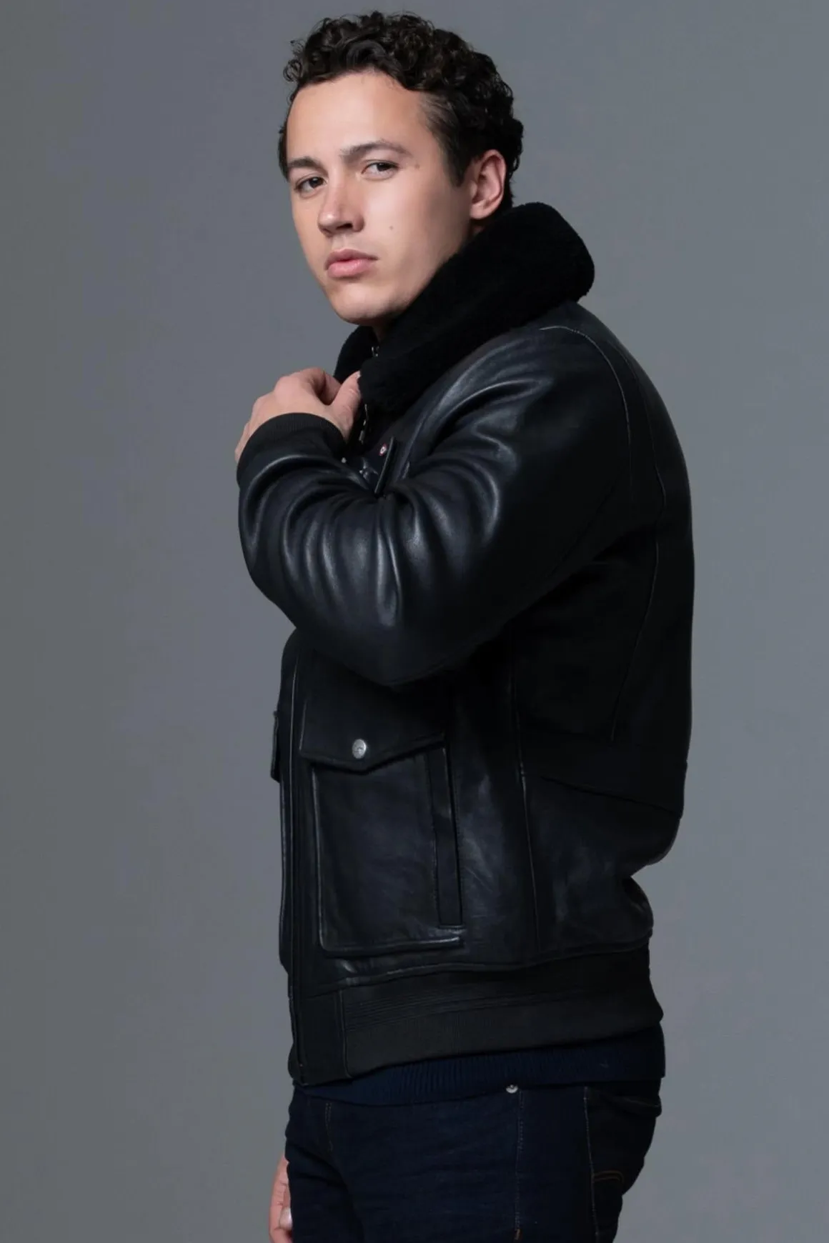 Blouson Homme Armée De L'air Et De L'espace Pilot Atlas Black