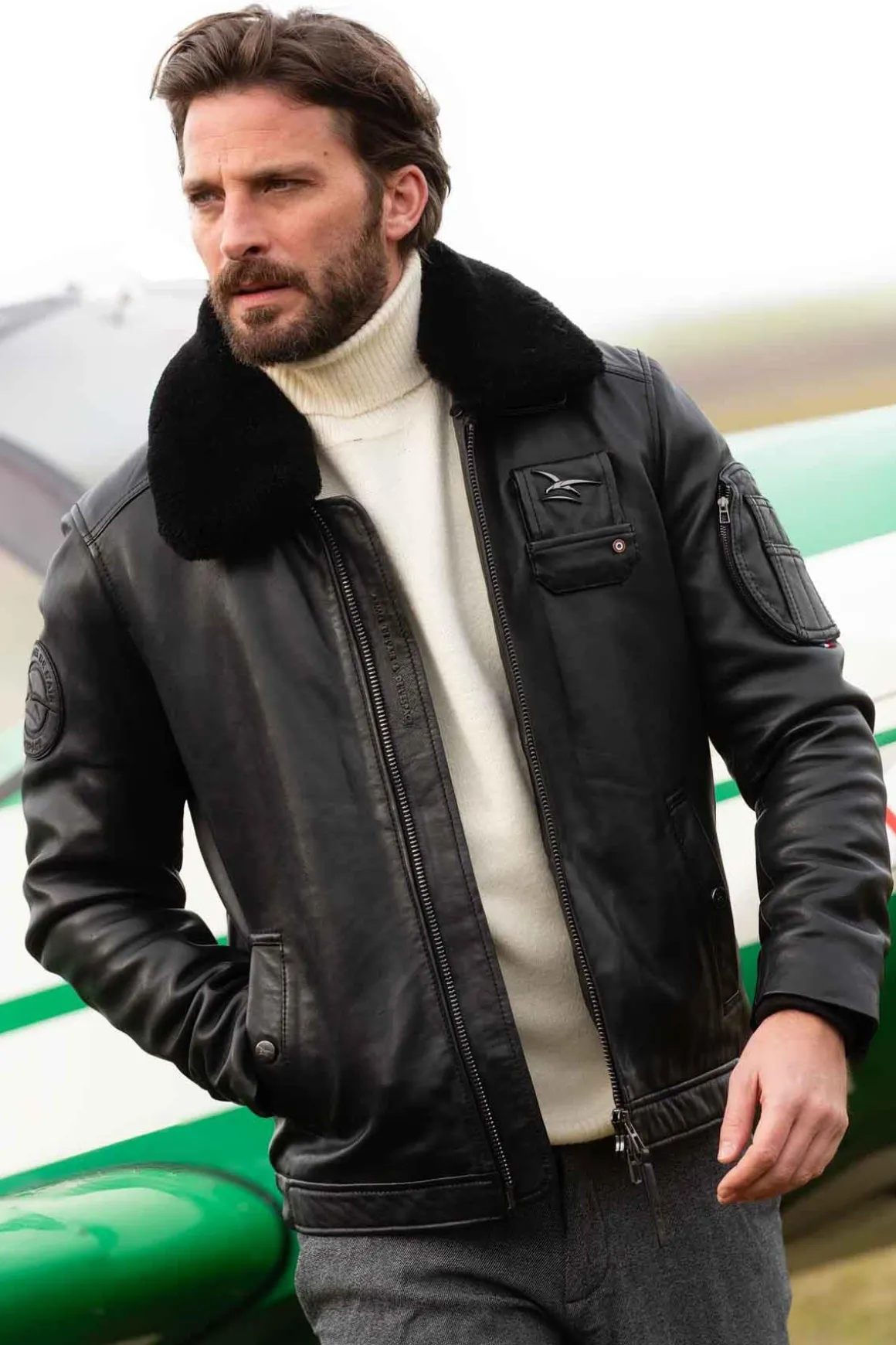 Blouson Homme Armée De L'air Et De L'espace Jet Atlas Black